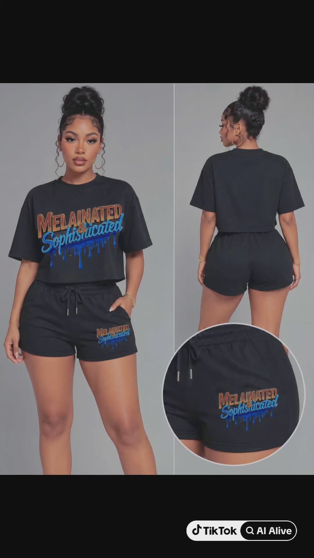 Melanated & Sophisticated Short set